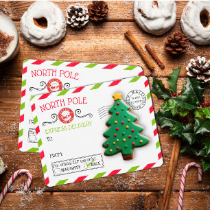 Noordpool Express Kerst Koekje Backer Kaart Notitiekaartje
