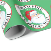 Noordpool Express Mail Kerstmis Winking Santa Cadeaupapier (Rol Hoek)