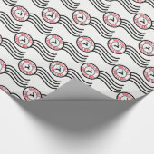 Noordpool Express Mail Reindeer Wrapping Paper Cadeaupapier (Hoek)