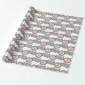 Noordpool Express Mail Reindeer Wrapping Paper Cadeaupapier (Uitgerold)