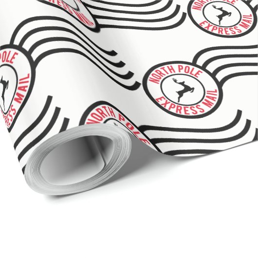 Noordpool Express Mail Reindeer Wrapping Paper Cadeaupapier (Rol Hoek)