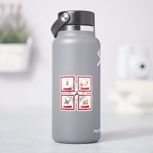 Noordpool Express Post - Kerststicker  Sticker (HydroFlask)