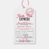 Noordpool Express Santa Claus White Cadeaulabel (Voorkant)