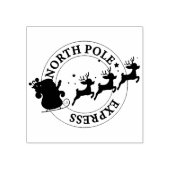 Noordpool Express Santa & Rendier Rubberstempel (Afrduk)