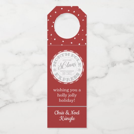 noordpool-express | Santa Seal | grappig Flessenhanger (Voorkant)