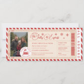 Noordpool Express Treinkaartje Kerst Foto Feestdagenkaart (Voorkant)