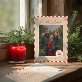 Noordpool Express Treinkaartje Kerst Foto Feestdagenkaart