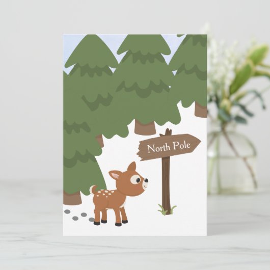 Noordpool geïllustreerde Kaart (Staand voorkant)