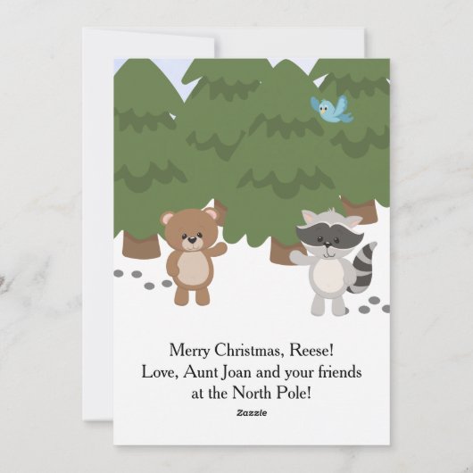 Noordpool geïllustreerde Kaart (Achterkant)