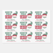 Noordpool Gepersonaliseerde Kerstmis Express Lever Inpakpapier Vel (Voorkant 2)