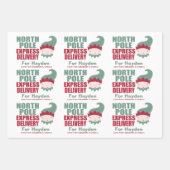 Noordpool Gepersonaliseerde Kerstmis Express Lever Inpakpapier Vel (Voorkant)