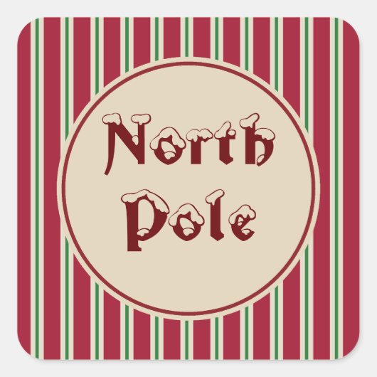 Noordpool Gestreepte Stickers (Voorkant)