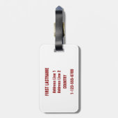 Noordpool Gifting Team custom bagagelabel (Achterkant verticaal)