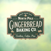 Noordpool Gingerbread bakkerij vintage Raamsticker (Vel 3)