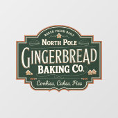 Noordpool Gingerbread bakkerij vintage Raamsticker (Vel)