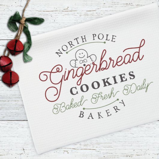 Noordpool Gingerbread Cookie Vakantie Kerstmis Theedoek