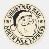 Noordpool (goedgekeurd etiket) voor de Sinterklaas Ronde Sticker (Voorkant)