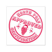 Noordpool goedgekeurd Santa's certificatie speelgo Zelfinktende Stempel (Design)