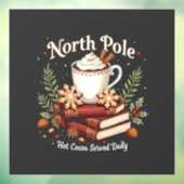 Noordpool Heet Cacao Dagelijks Geserveerd Kerstmis Raamsticker (Vel 3)