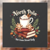 Noordpool Heet Cacao Dagelijks Geserveerd Kerstmis Raamsticker (Vel 2)