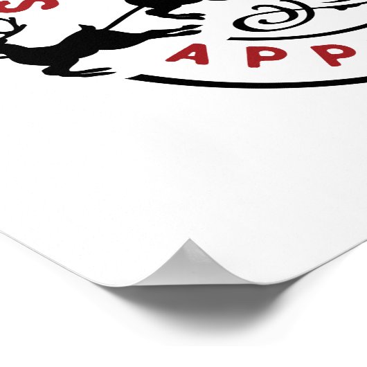 Noordpool heet cacao woord kunst poster (Hoek)