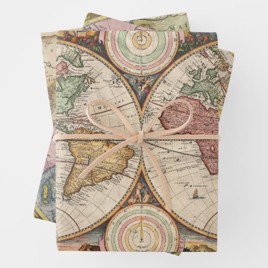 Noordpool Heilige Land Zeldzame Kaarten | Inpakpapier Vel (In situ)