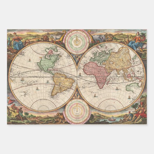 Noordpool Heilige Land Zeldzame Kaarten | Inpakpapier Vel (Voorkant)