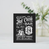 Noordpool hete cacaobar  feestdagenkaart (Staand voorkant)