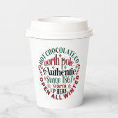 Noordpool Hot Chocolate bedrijf Kerstmis Papieren Bekers (Achterkant)