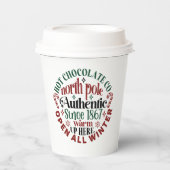 Noordpool Hot Chocolate bedrijf Kerstmis Papieren Bekers (Voorkant)