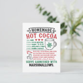 Noordpool Hot Chocolate Recept Feestdagenkaart (Staand voorkant)