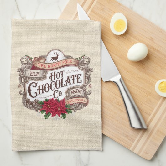 Noordpool Hot Chocolate  Vakantie Kerstmis Theedoek (Quarter Fold)