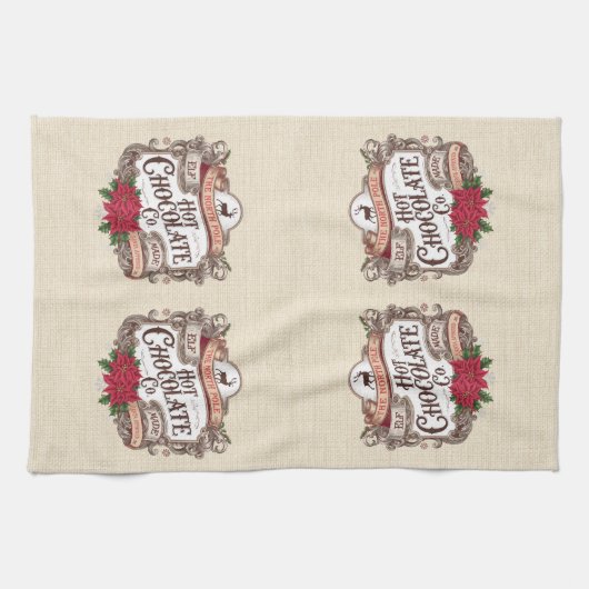 Noordpool Hot Chocolate  Vakantie Kerstmis Theedoek (Horizontaal)