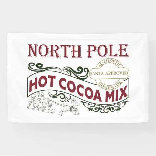 Noordpool Hot Cocoa Mix Kerstfeest Spandoek (Horizontaal)