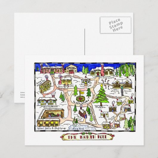 Noordpool Kaart Kerst Briefkaart (Voorkant / Achterkant)
