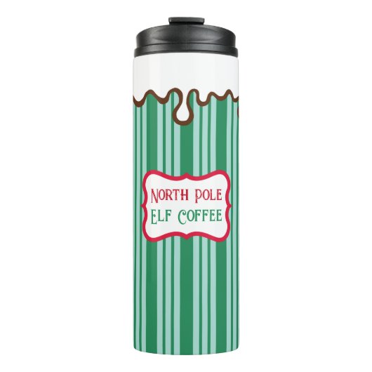 Noordpool Kerst Elf Koffie Reizen Tumbler Thermosbeker (Voorkant)