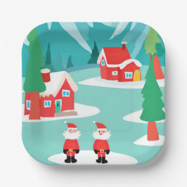 Noordpool Kerst Vakantie Partij Papier Bord