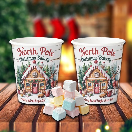 Noordpool Kerstbakkerij Papieren Bekers