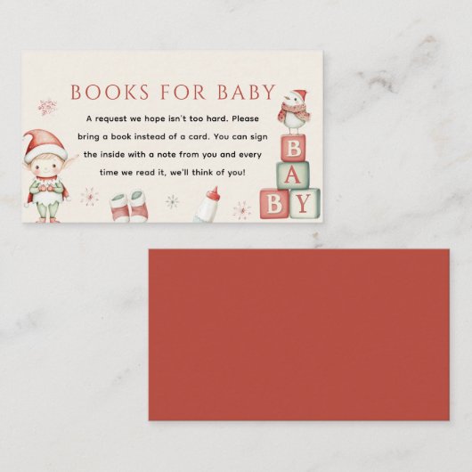 Noordpool Kerstbezorging Boeken voor Baby Informatiekaartje (Voorkant / Achterkant)