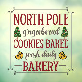 Noordpool kerstbrood bakkerij Kerstbedrijf Raamsticker (Vel 3)