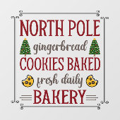 Noordpool kerstbrood bakkerij Kerstbedrijf Raamsticker (Vel)