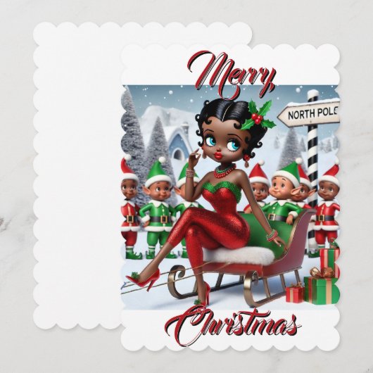 Noordpool Kerstgroeten Feestdagenkaart (Voorkant / Achterkant)