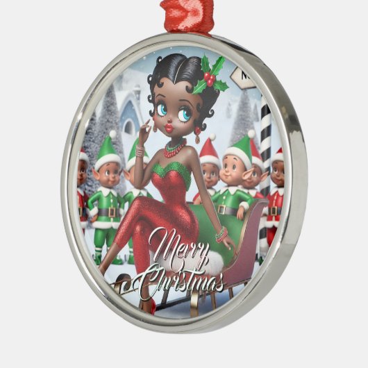 Noordpool Kerstgroeten Metalen Ornament (Links)