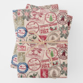 Noordpool kerstinpakpapier van Santa Inpakpapier Vel (In situ)