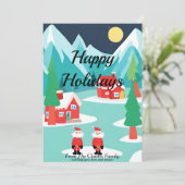 Noordpool Kerstkaart Holiday Kaart (Staand voorkant)