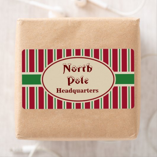 Noordpool kerstlabels etiket (Insitu)