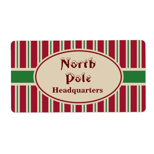 Noordpool kerstlabels etiket (Voorkant)