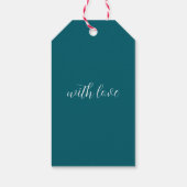 Noordpool Kerstman en rendier feestelijk Cadeaulabel (Achterkant)