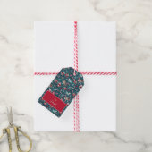 Noordpool Kerstman en rendier feestelijk Cadeaulabel (Met Touw)