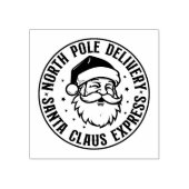 Noordpool Kerstman Express Speciale Levering Rubberstempel (Afrduk)